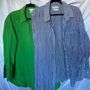 SOLD Women’s button up long sleeve shirt, size L